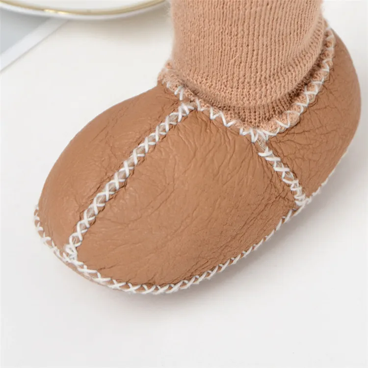 New Design wholesale baby boots Newborn Knitting Snow Boots Soft Bottom Boys Girls Winter Warm Shoes First Walker