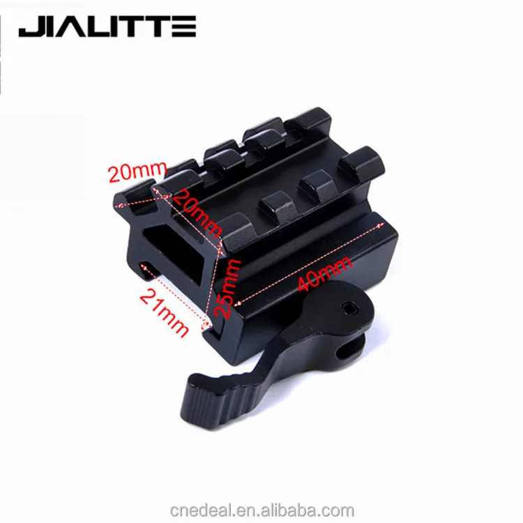 Jialitte Hunting Shooting Mount Quick Release Picatinny Weaver 20mm Rail Dovetail extend Scope bases Mounts 45 degree side J054