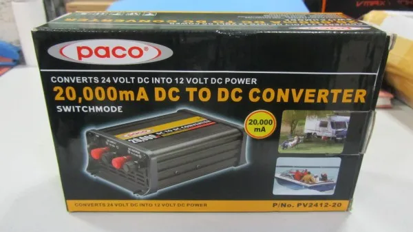China PACO 20Amp 24V to 12V DC DC Converter