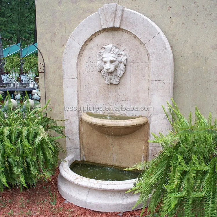 Yard stone art wall fountain sculpture granite outdoor decor water wall fountain