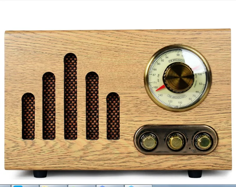 2019 BRANDNEW design vintage portable blue tooth speaker fm radio antique design wooden radio