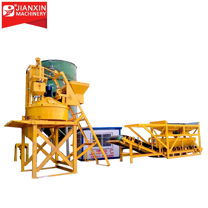 Wet mixed concrete block making 25m3/h Concrete Batching Plant with 50ton cement silo three or four aggregate for free choose