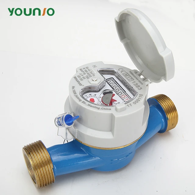 Custom logo Brazil Pakistan use digital control flow watermeter single jet cold water meter R160
