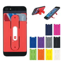 Phcase Free Sample Silicone 3M Adhesive Business ID Credit Card Phone Holder with Stand