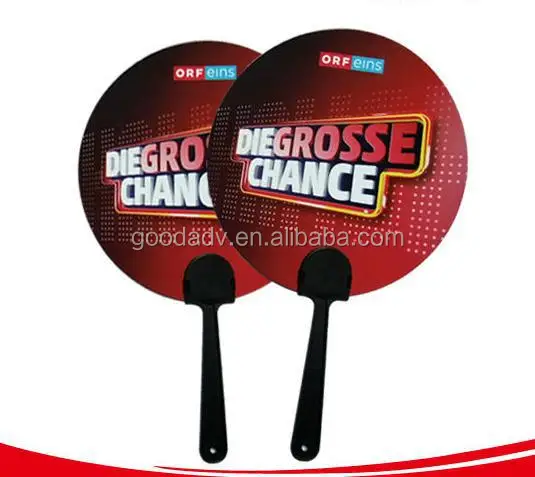 2022 Eco-friendly Promotional PP round hand fan / custom chinese fan