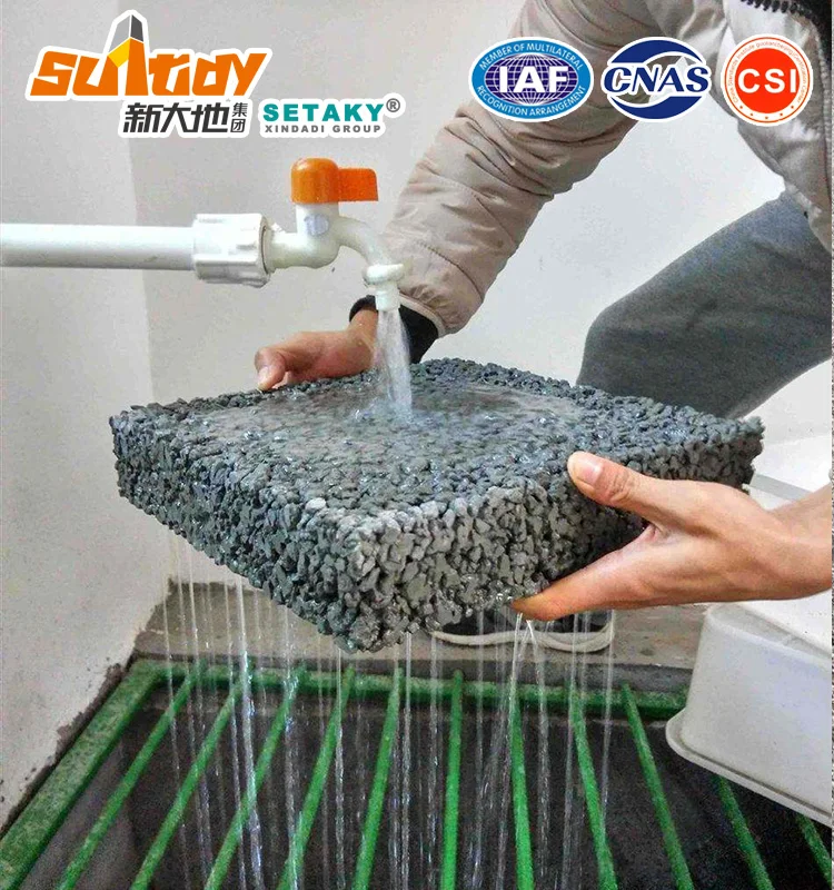 colorful pervious concrete for bikeway