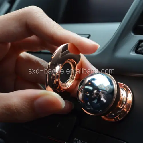 luxurious golden car mount holder Ball Sticky Magnetic Stand china cell phone mount for car china stock