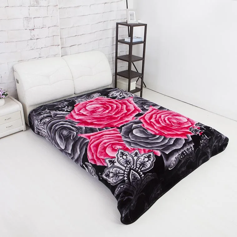
Otsukeori supplier flower design 160*220cm 3.5kg embossed mora blanket for Libya 