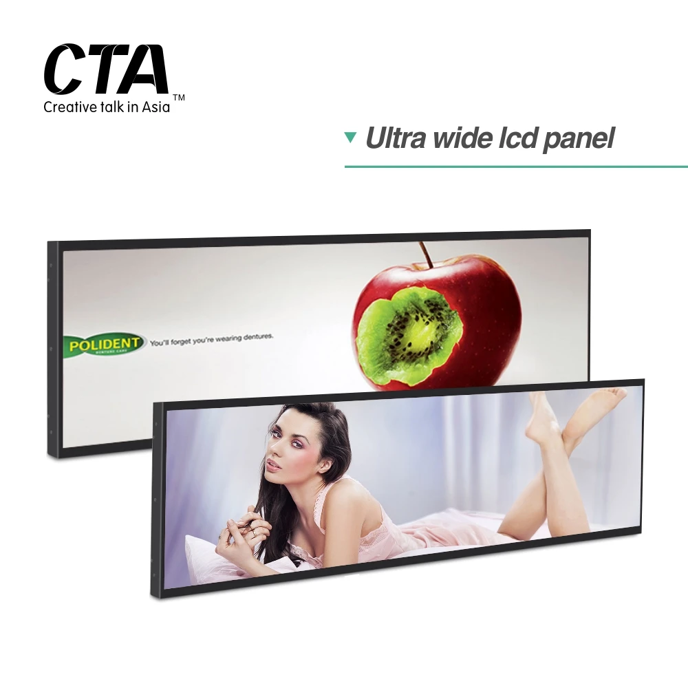 Ultra-wide 2k 4k lcd monitor display for bus advertising