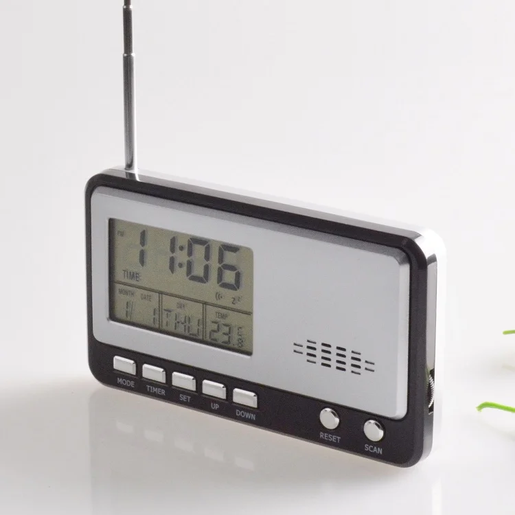 digital calendar clock with FM radio