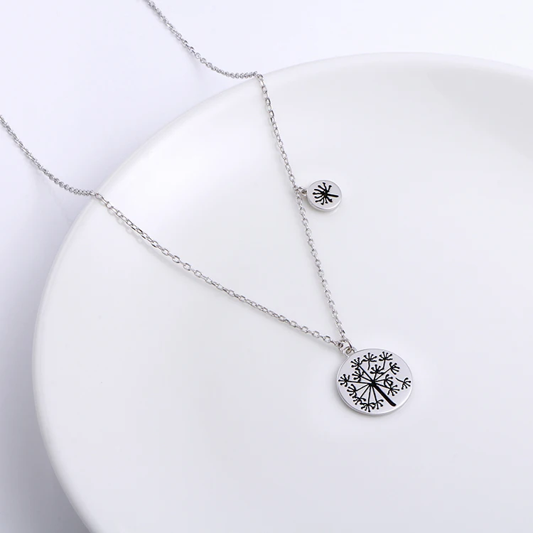 Meaning keeping love Dandelion Seed Sterling Sliver Pendant Charm Wish Necklace