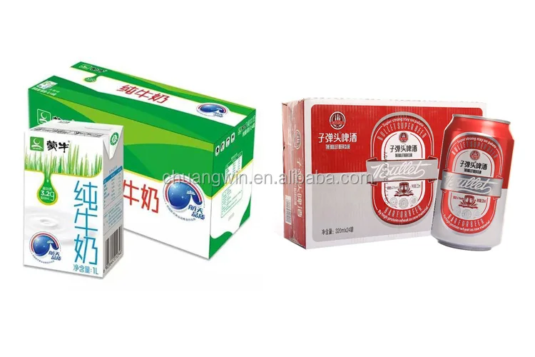 
Gable top Carton Packing Machine Bottle Wrap Around Case Packer for tin can 