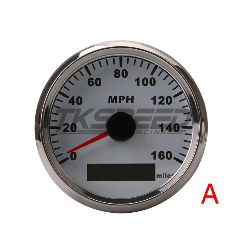 
GPS 12V 24V Universal MPH Speedometer Odometer Black Background For ATV UTV Motorcycle Marin 