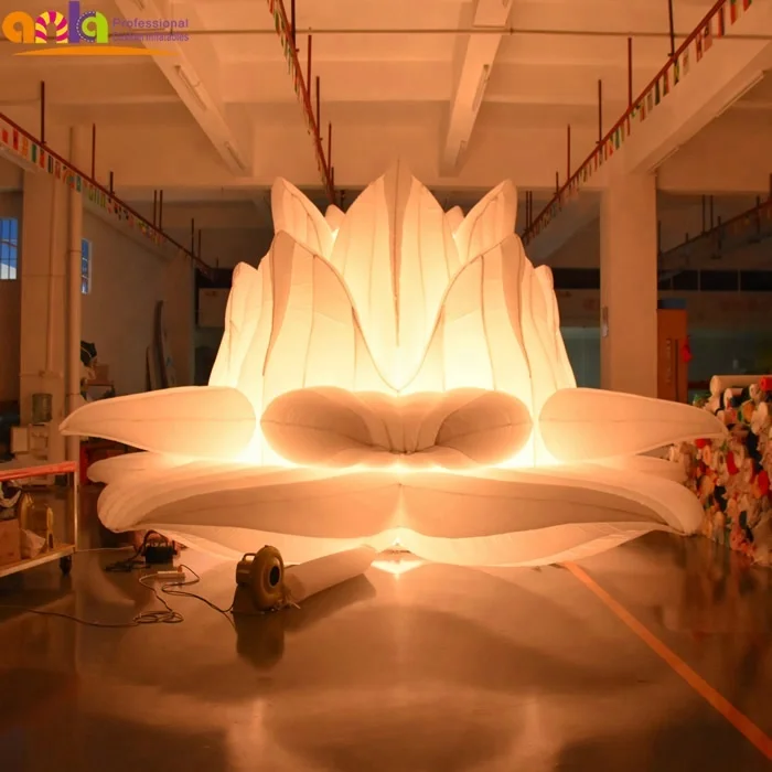 New Design Advertising Model Giant Flower Inflatable Lotus for Events on Water