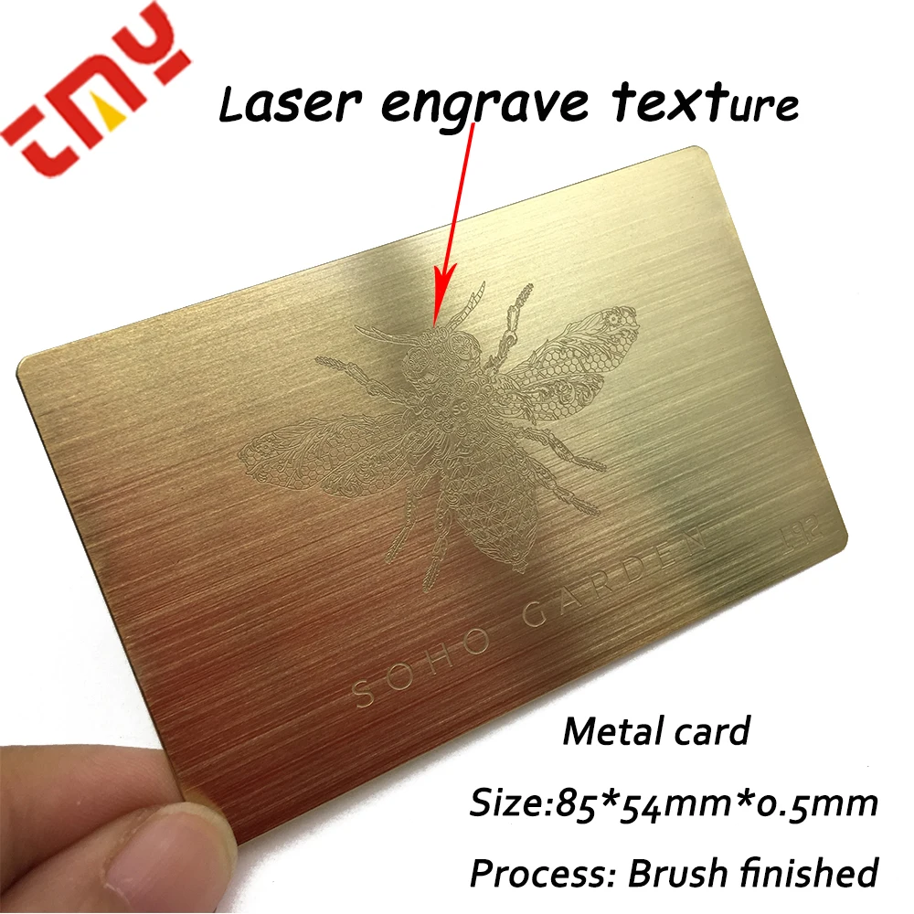 Custom Embossed Gold Metal Visiting Card,Engraving Metal Logo Name Id Card,Metal Vip Card Printing QR Code Metal Card