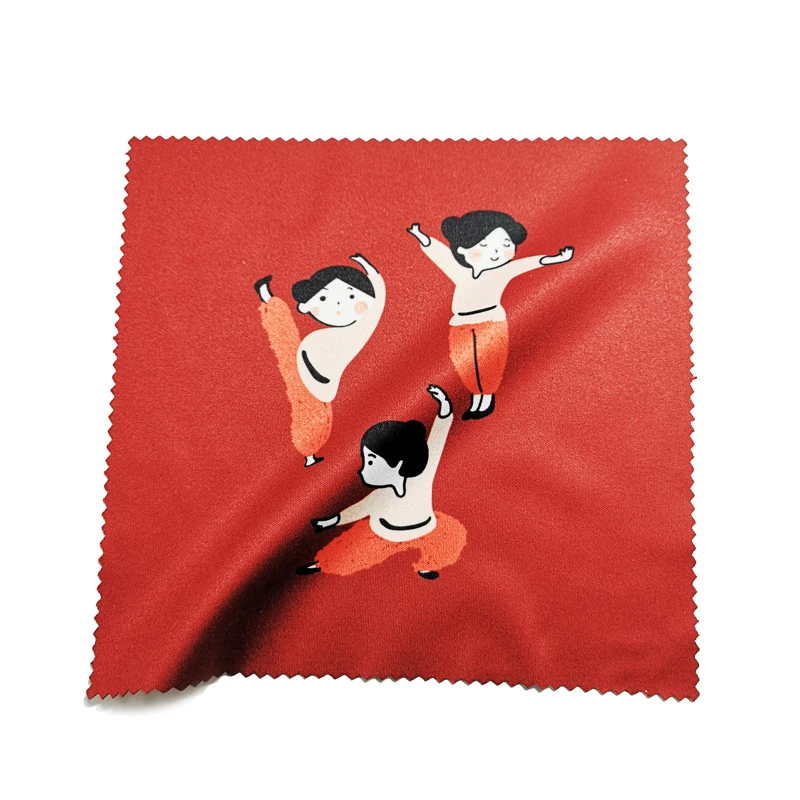 Custom Digital Printed Soft Microfiber Eyeglasses Cleaning Cloth Sunglasses Wiping Cloth