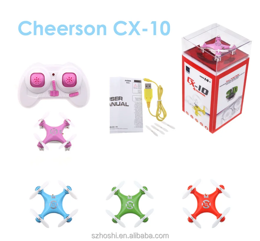 Cheerson cx-10 Mini drone 2.4G 4CH 6 Axis LED Christmas gift toy
