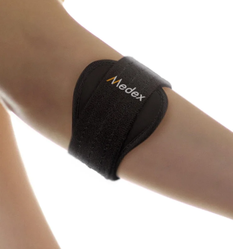 OEM And ODM Corrector Metal Supports Black Tennis Elbow Brace For Sport Users