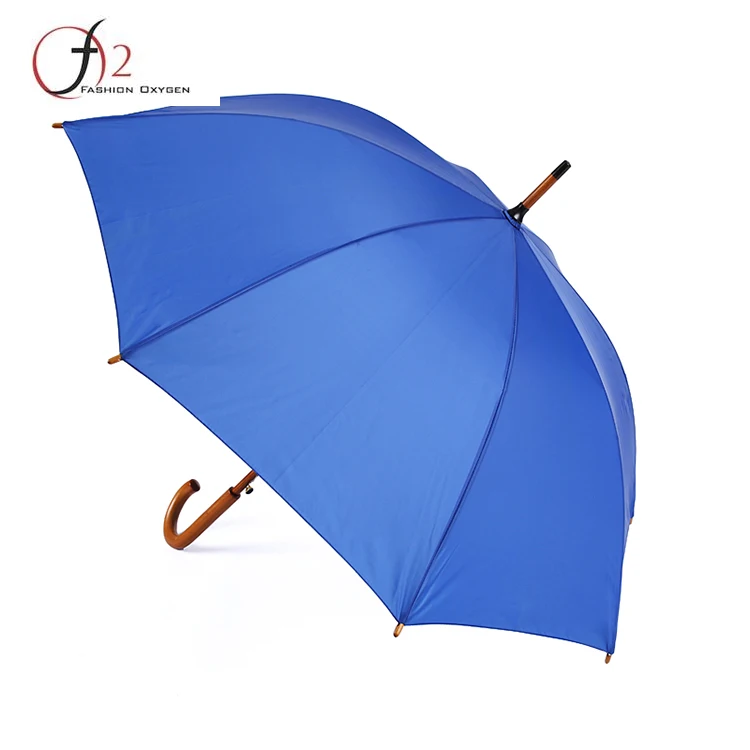 2017 Blue customized standard size straight umbrella
