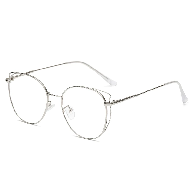 Vintage Round Metal Optical Eyewear Cat Eye Eyeglasses Frames for Women Men