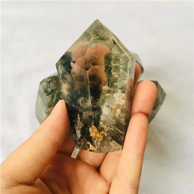 Top quality natura rare new green ghostl crystal quartz for home decoration
