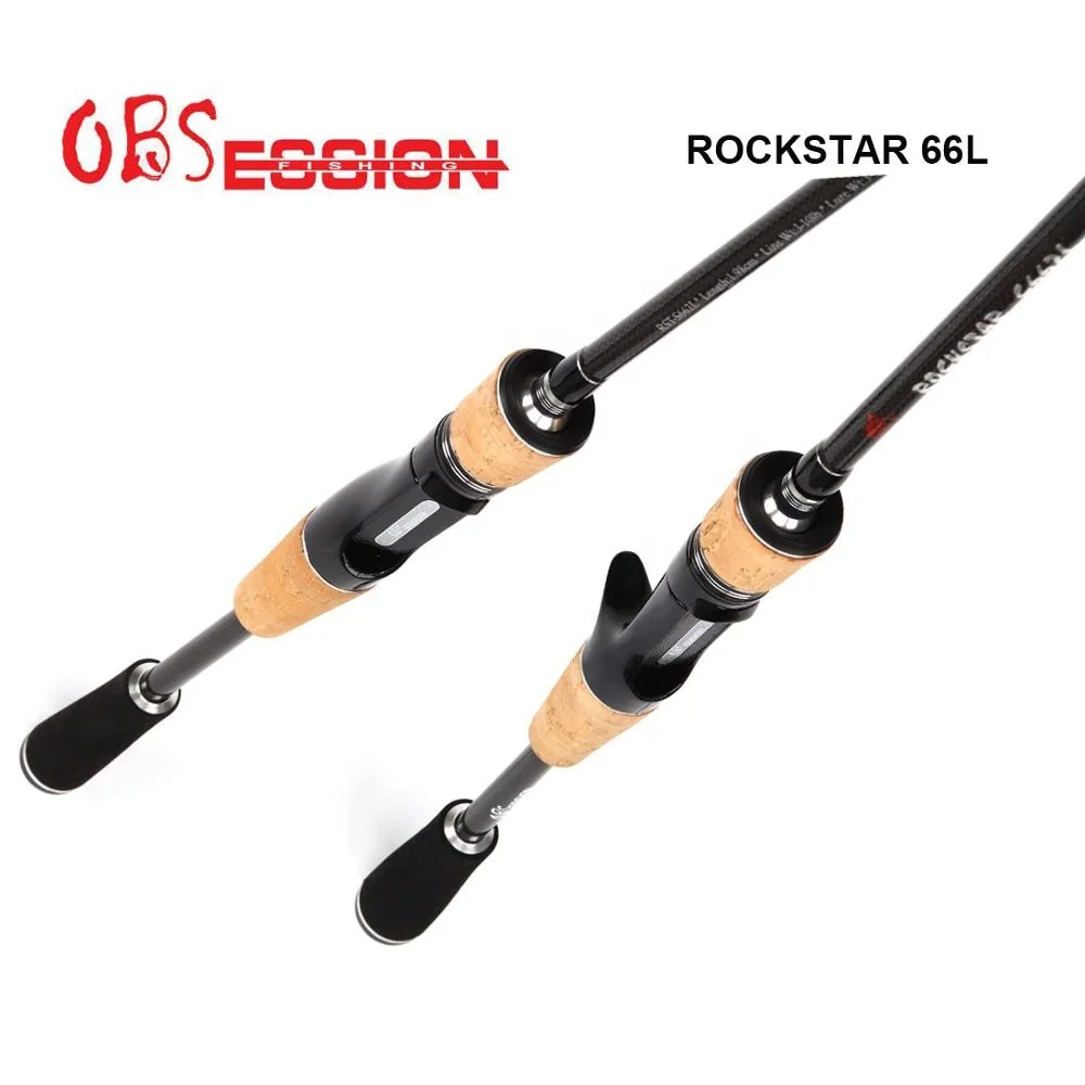 Rockstar Trout fishing rod bass rod FUJI spinning saltwater 198cm carbon pole
