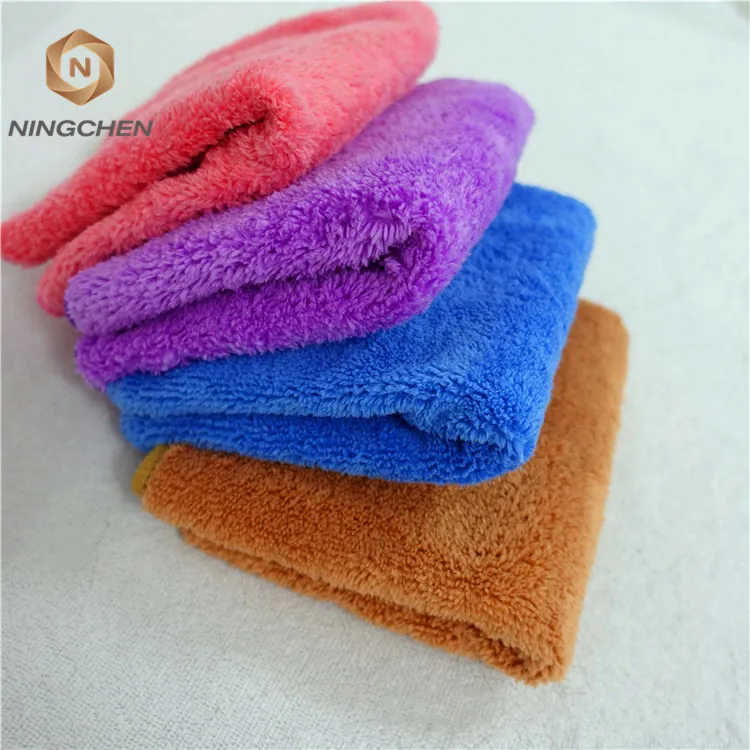 Coral fleece fabric, wholesale fleece fabric 80% cotton 20% polyester Wholesale Coral Velvet Face Microfiber towel with gift box