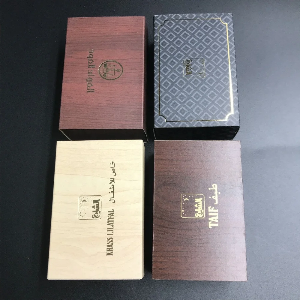 
Factory price wooden box with paper sleeve for 3ml 6ml 12ml attar fancy bottle 