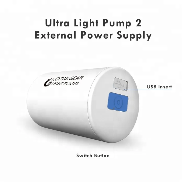 Flextailgear Light pump2 USB portable rechargeable air mattress pump