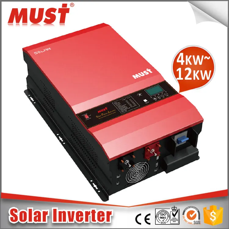 Высокое качество mppt солнечный инвертор 5kva решетки 5kw чистая синусоида со встроенным MPPT зарядное устройство для дома солнечной
