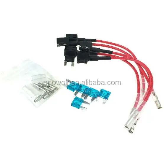 5-Piece 15A добавить цепь мини-Лезвие Предохранитель Boxe держатель ACS ATO УВД Копилка назад коснитесь