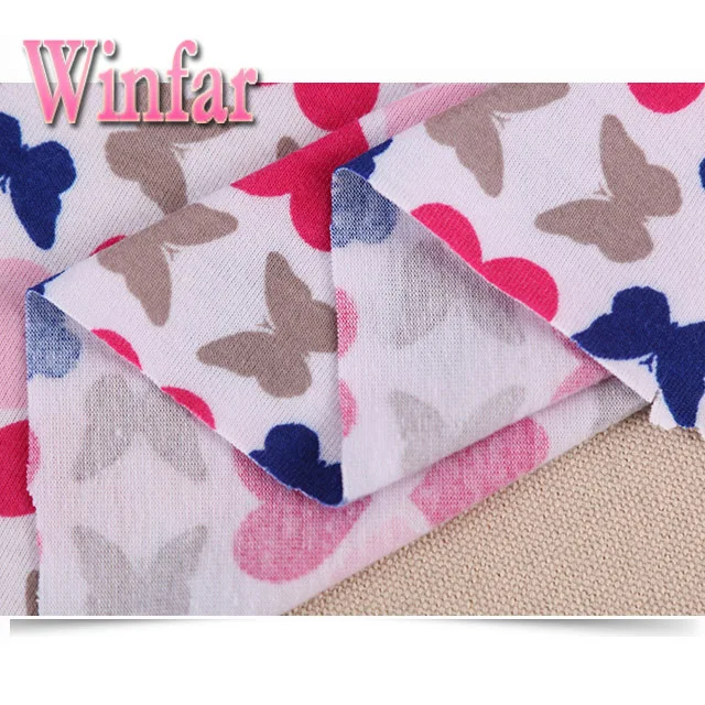 Трикотажная ткань для одежды, 95 полиэстер, 5 эластов, с принтом