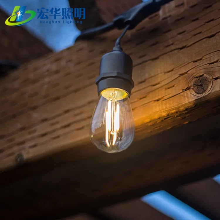 S14 E26 E27 130v 48Ft LED light decorative LED Edison style patio lights string bulb