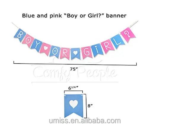 UMISS PAPER Fans Letter Banner Foil Balloons Gender Reveal Birthday Party Baby Shower Factory Supplier Event Decor Party Kids