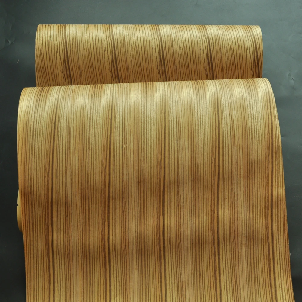 
2018 New Product Natural Zebrano Flexible Craft Paper Back Wood Veneer Stock Available 