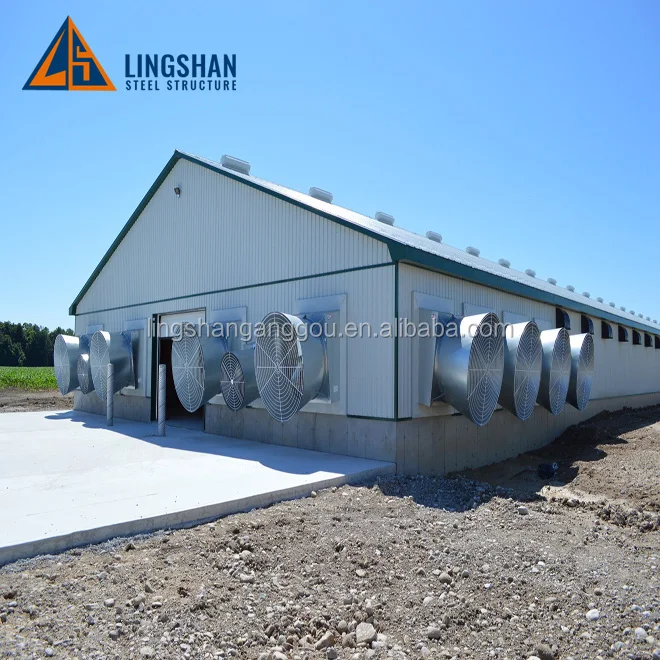 Китай низкая стоимость сборных стальных конструкций бройлеров Farm дом/Сарай/pultry Ферма/Barn