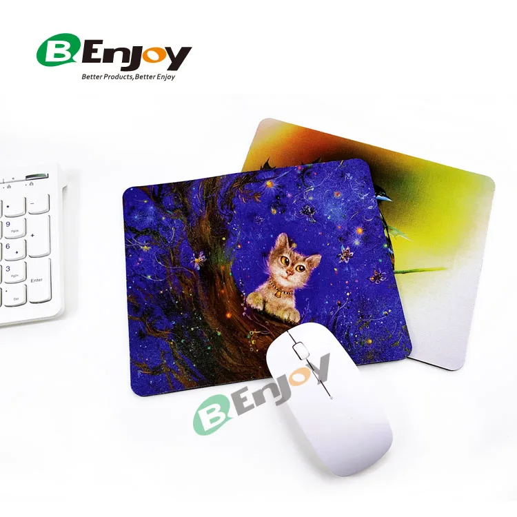 Polyester Fabric Top Mousepad with Antislip Rubber Back