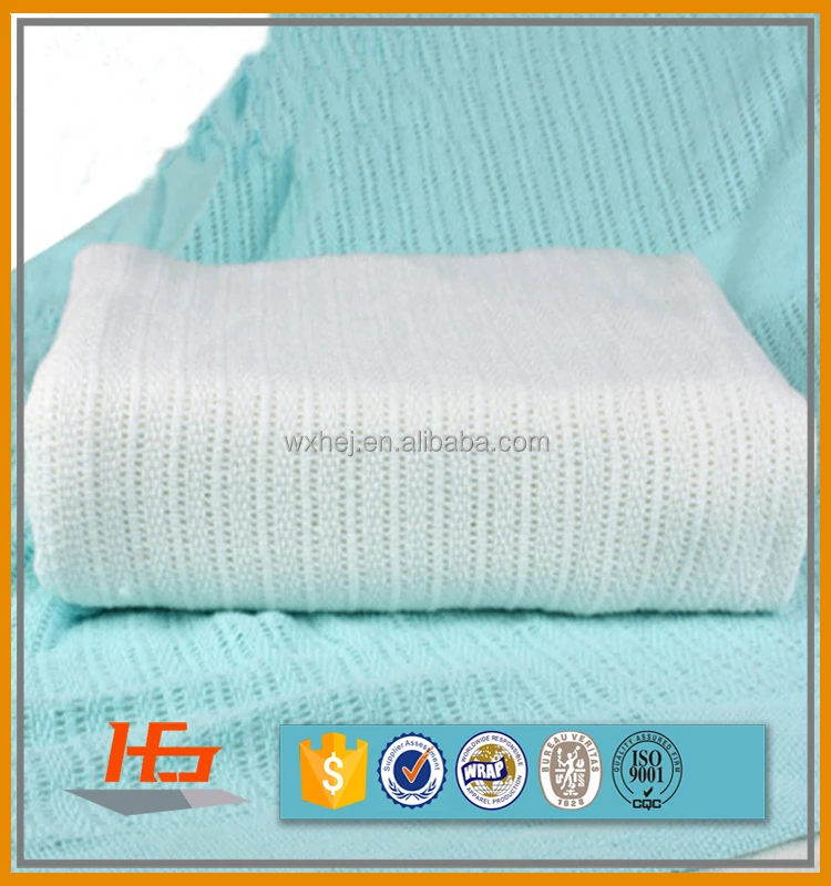 Manufacturers Of soft touch 100% cotton thermal hospital blankets