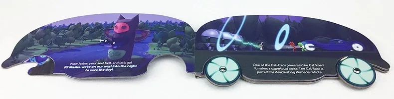 Kids English short story book with car shape design