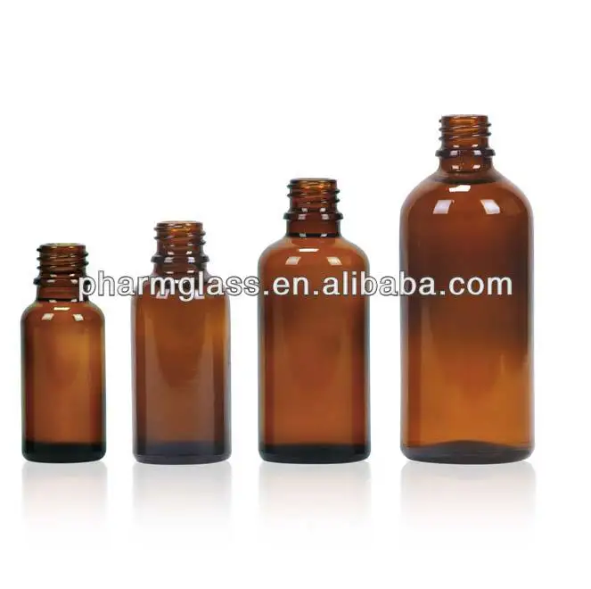 Dropper glass bottle in amber/blue/green/flint color