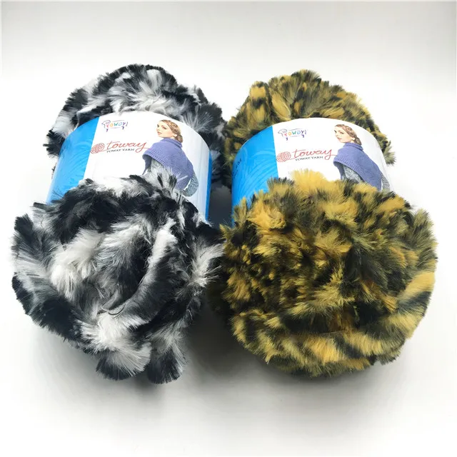 polyester  fur yarn for knitting and crochet