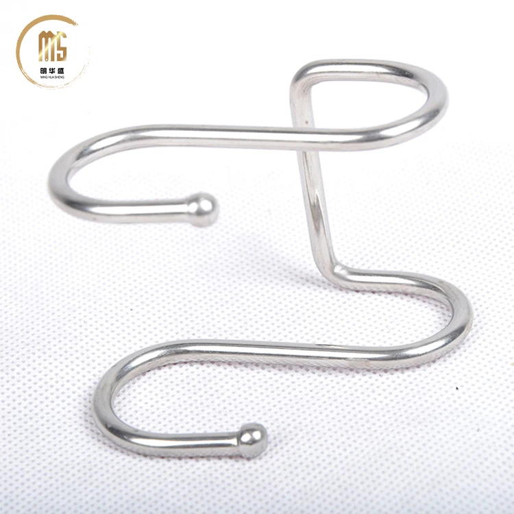 Factory Price Kitchen Garage Utensil Utility 304 Stainless Steel Double S Large Hook