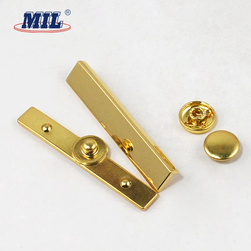 New Arrival Custom Gold Square Press Button Metal Snap Button For Wallet