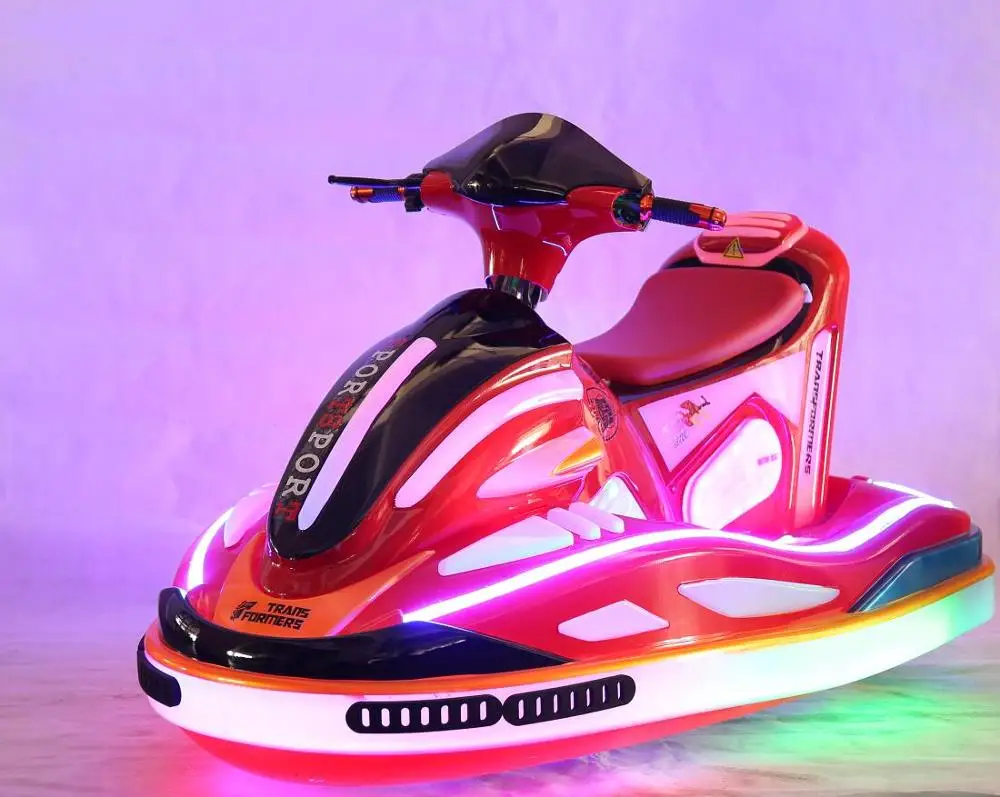 Red Kiddie Electronic Ride on Motor Boat with Attractive Lights and Lovely Nursery Rhyme