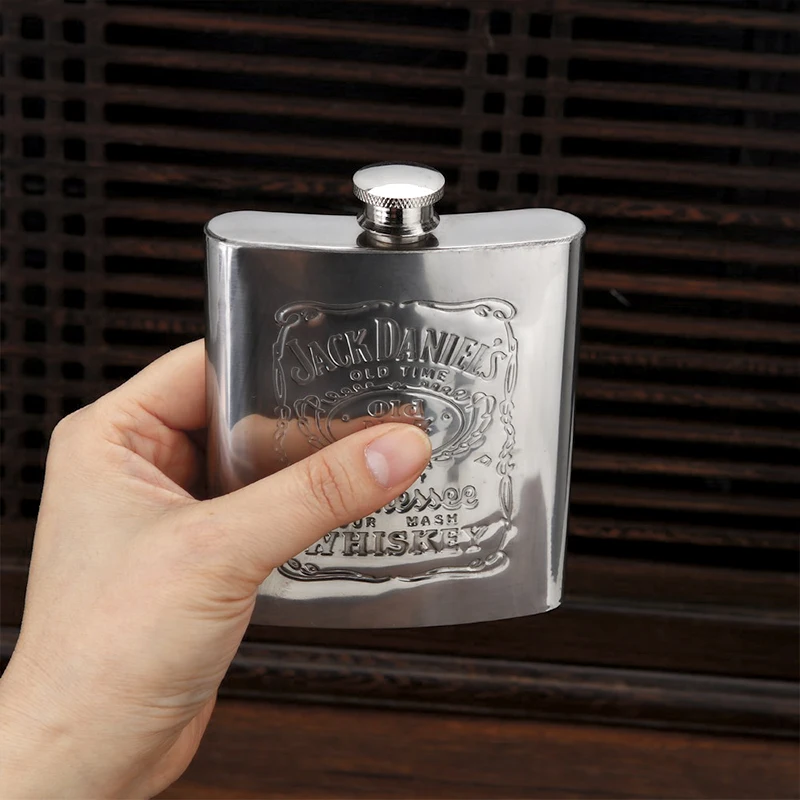 Promotion Jack Daniels Stainless Steel Customized Premium Alcohol Flask Liquor Hip Flask