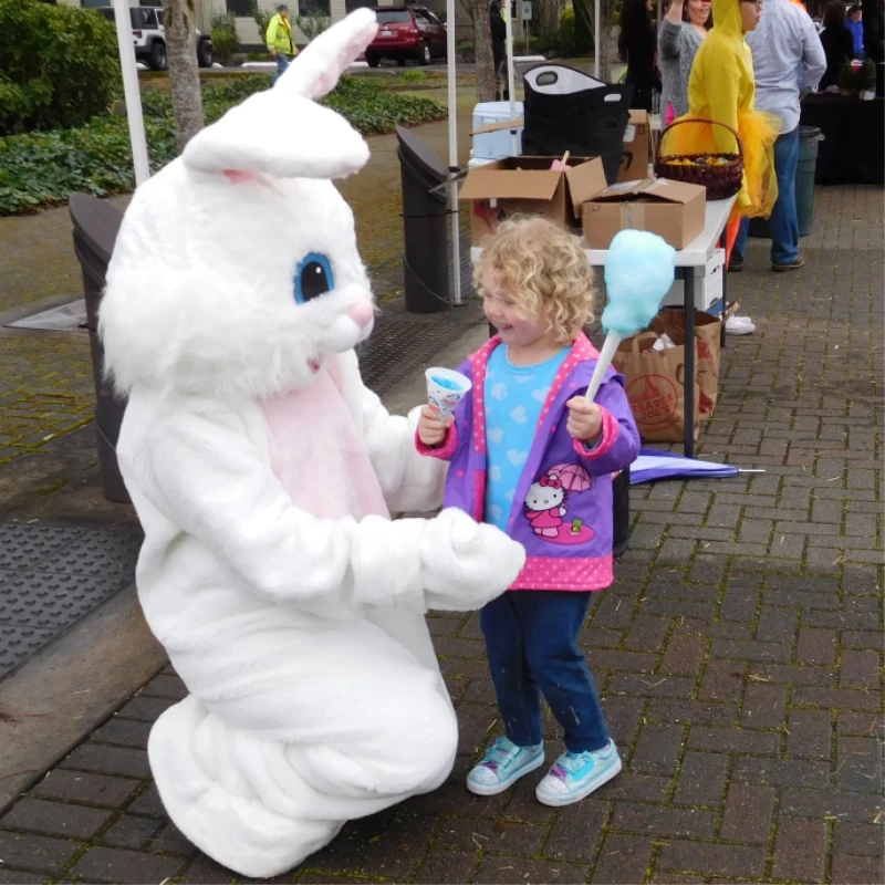 Костюм талисмана Пасхальный кролик/костюм кролика для