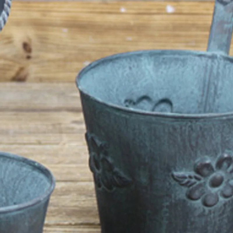 Outdoor Plant Pot Shop Decoration Window Fresh Blackboard Container Packing/giftpacking Antique Metal with Garden Flower Iron