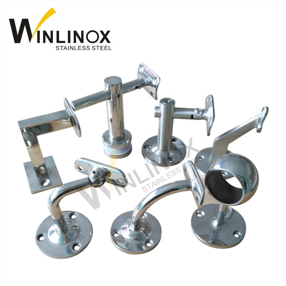 Heavy-duty Commercial Hand Rail Hardware, Removable Handrail Bracket for Wall/Glass/ Post Mounted