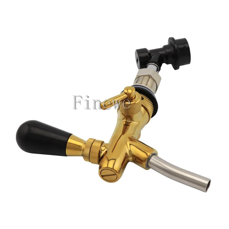 Home Brew Chrome Plating Adjustable Beer Tap Flow control Faucet With Ball Lock Liquid Connector for Beer Keg Tap Dispenser