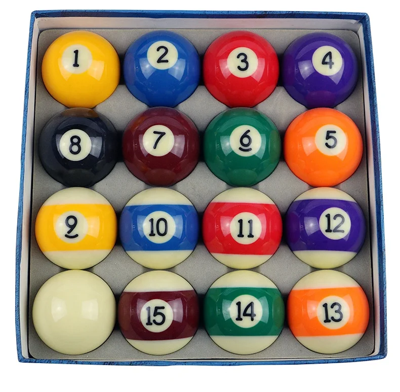 Cheap Taiwan Resin 52.5 mm 8 Ball Pool Custom Used Logo 3A Billard Ball Set Billard Ball With Red Dots